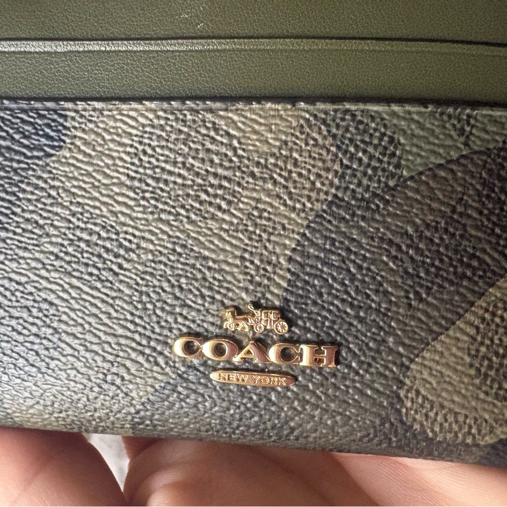 Coach Dark Green and Black Wallet